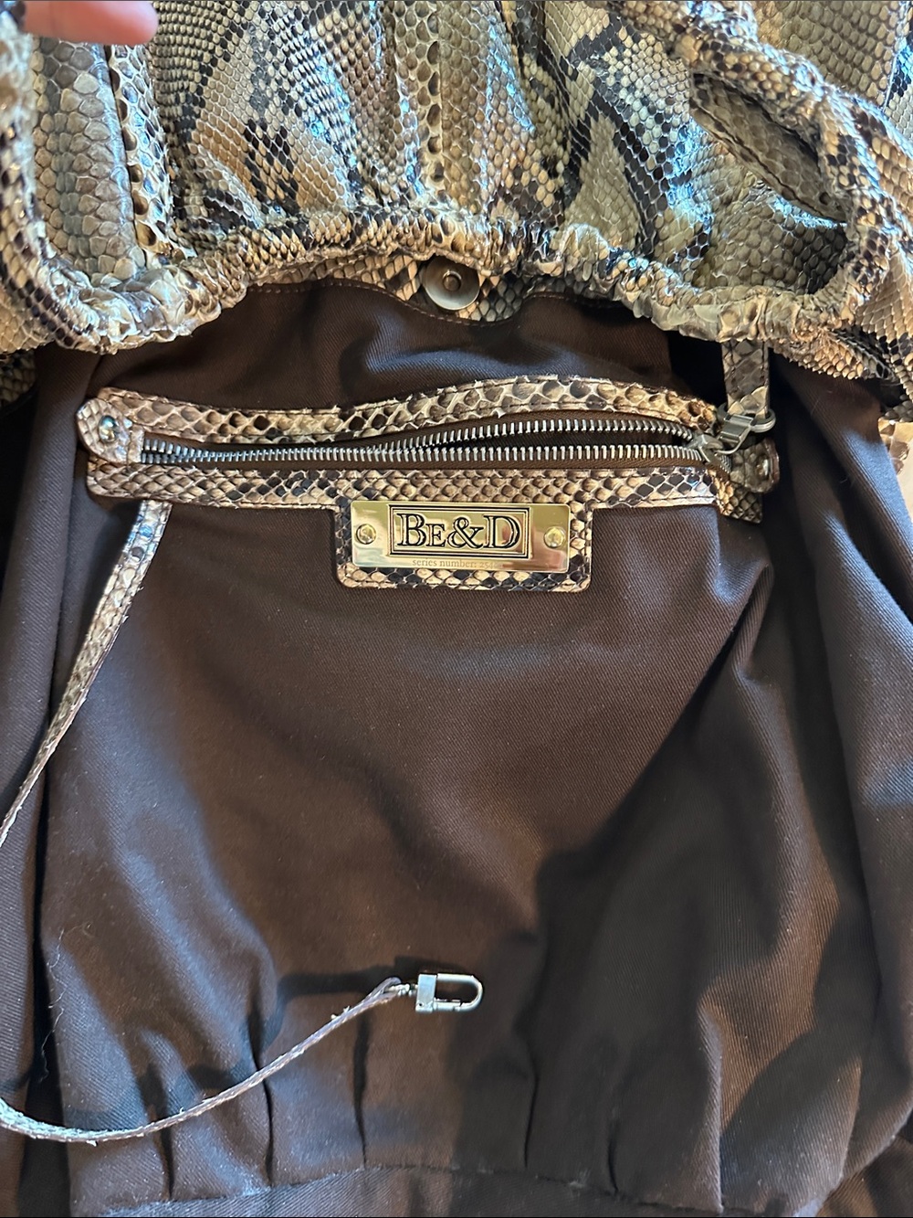 Authentic Python Shoulder Hobo Bag - Picture 7 of 7